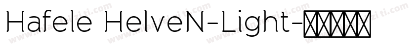 Hafele HelveN-Light字体转换